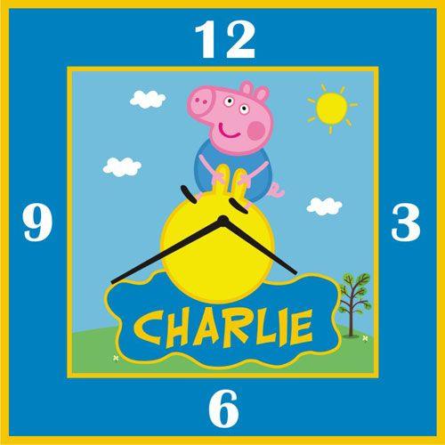 Personalised Peppa Pig inspired Clock THEME PARTIES Pretty UR Party