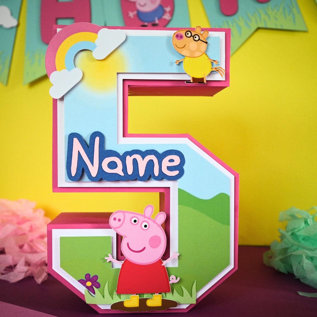 Peppa Pig 3D Letter / Number HANDCRAFTED PRETTY UR PARTY