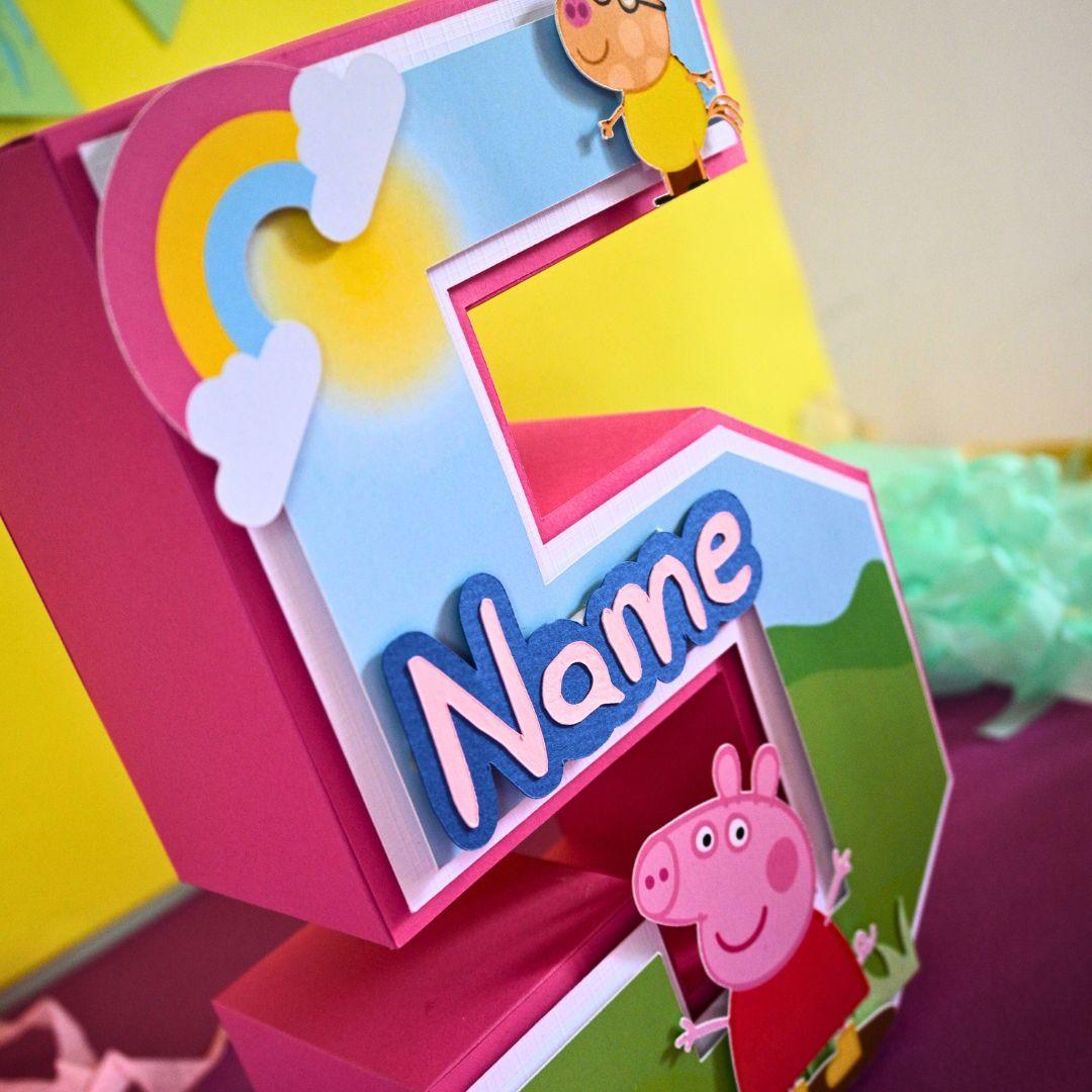 Peppa Pig 3D Letter / Number HANDCRAFTED PRETTY UR PARTY