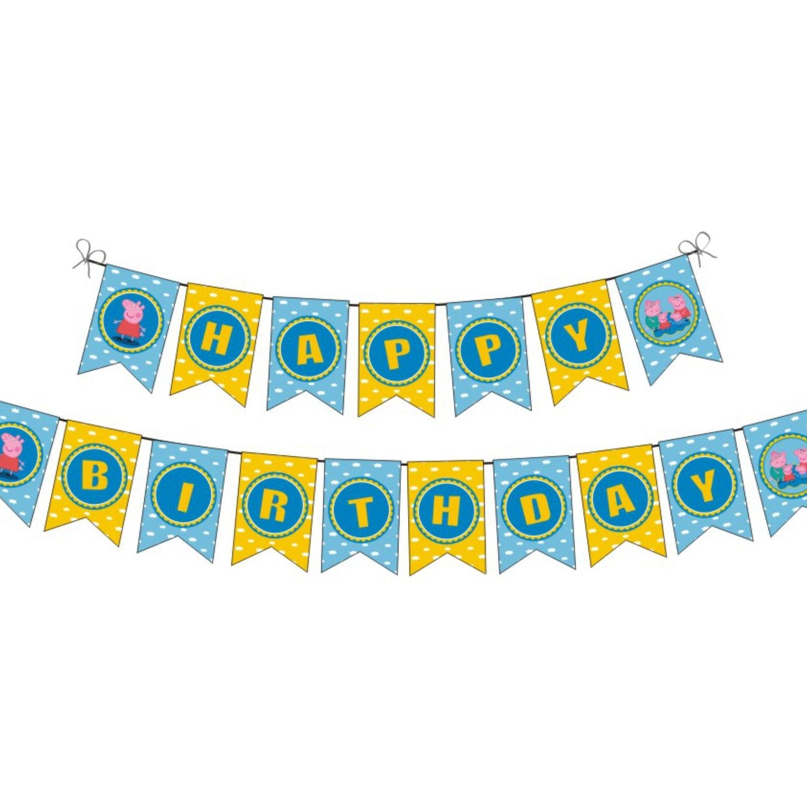 Peppa pig Inspired Bunting THEME PARTIES Pretty UR Party