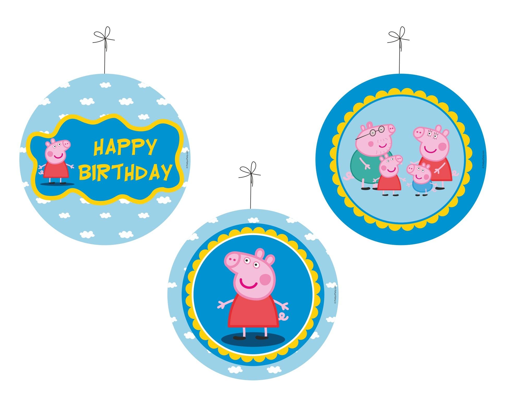 Peppa pig Inspired Danglers THEME PARTIES Pretty UR Party