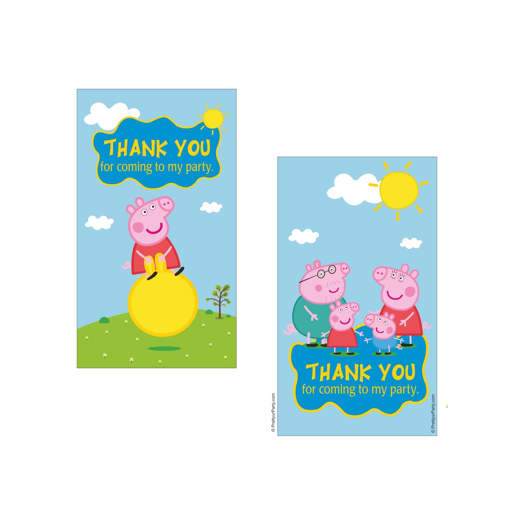 Peppa pig Inspired Thank you Tags THEME PARTIES Pretty UR Party
