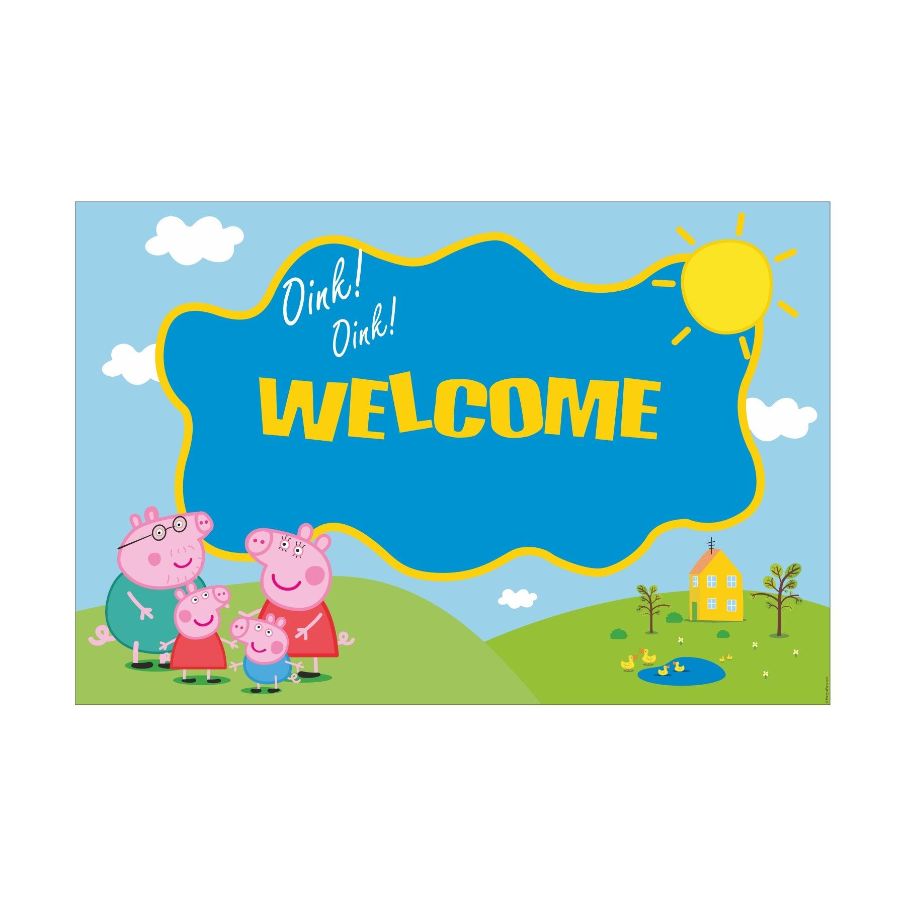 Peppa pig Inspired Entrance Banner / Door Sign THEME PARTIES Pretty UR Party
