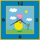 Personalised Peppa Pig inspired Clock THEME PARTIES Pretty UR Party