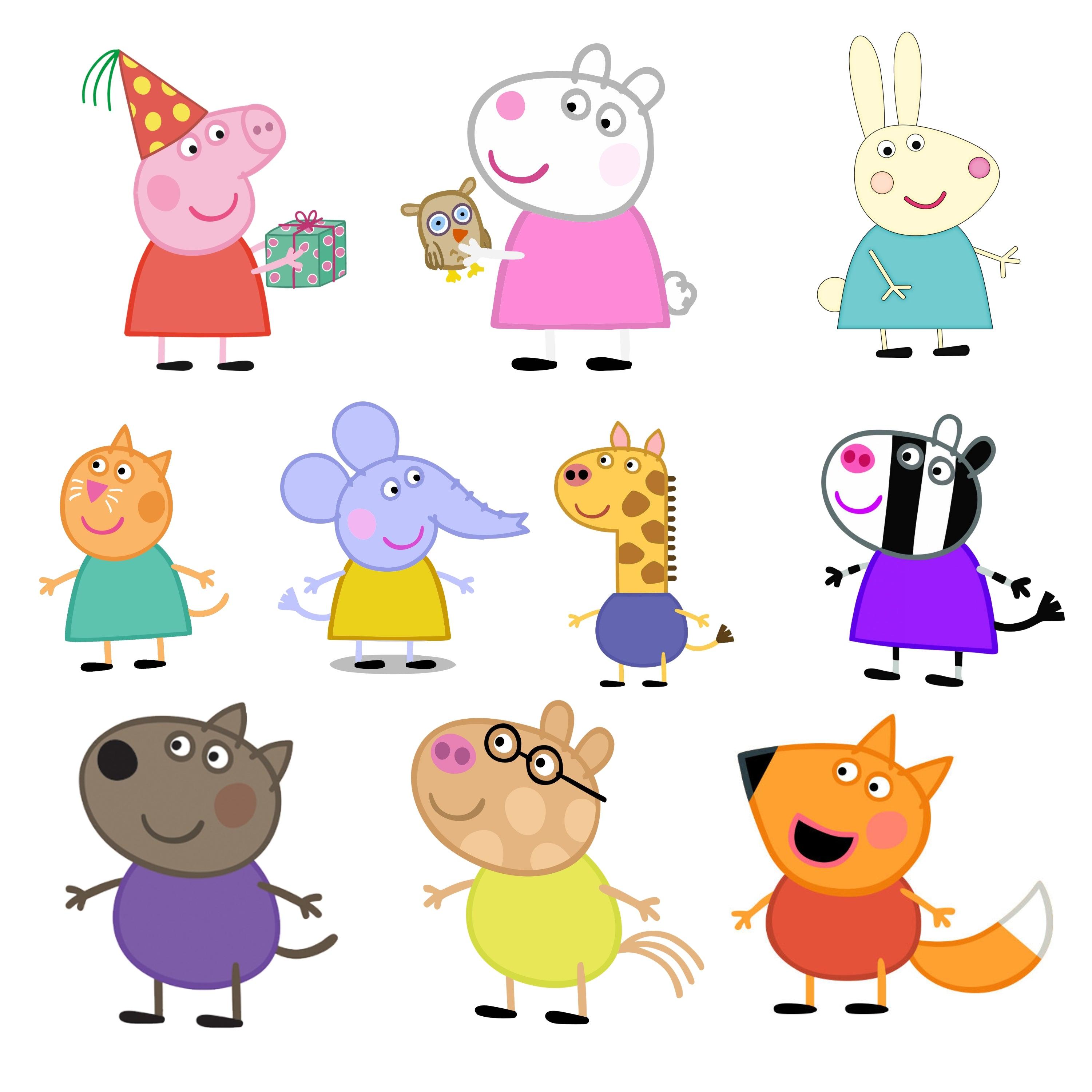 Peppa Pig Friends Cutouts THEME PARTIES Pretty UR Party