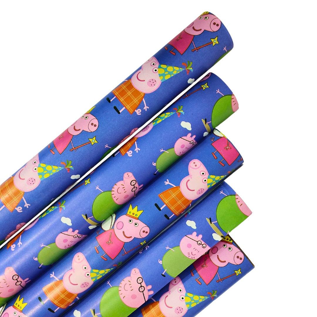 Peppa Pig Wrapping paper (pack of 5) RETURN GIFTS Pretty UR Party