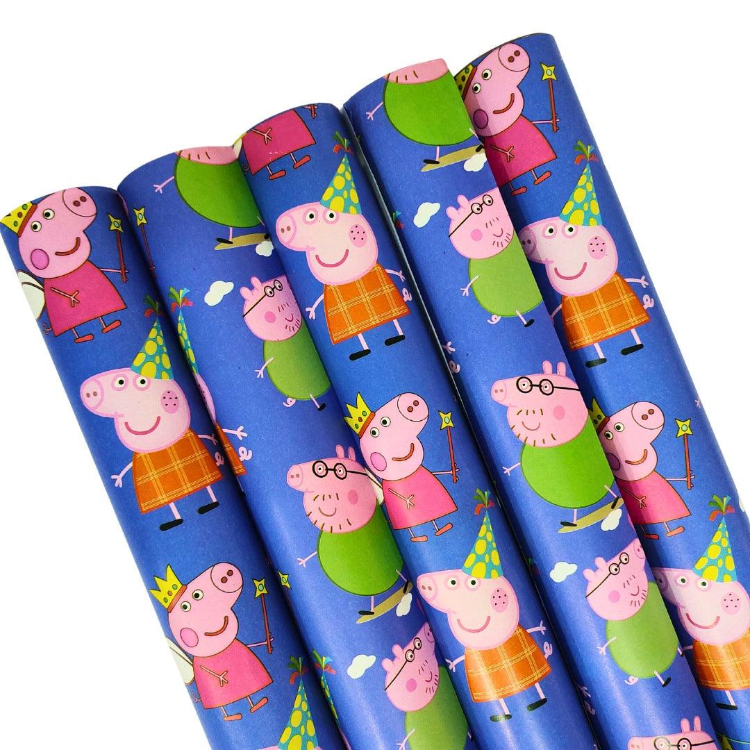 Peppa Pig Wrapping paper (pack of 5) RETURN GIFTS Pretty UR Party