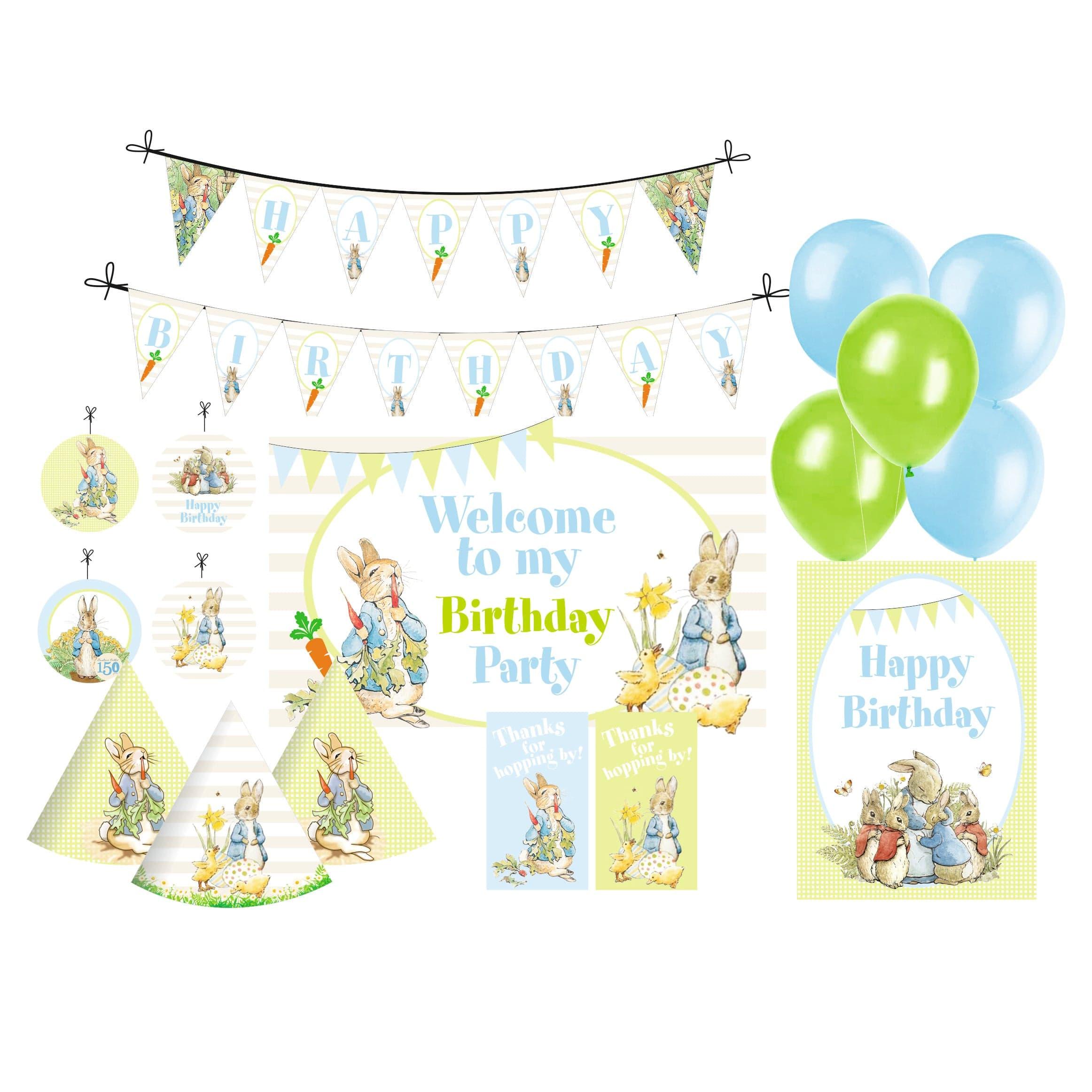 Peter Rabbit Party Decorations Kit - 80 pieces Combo Pack BIRTHDAYS Pretty UR Party