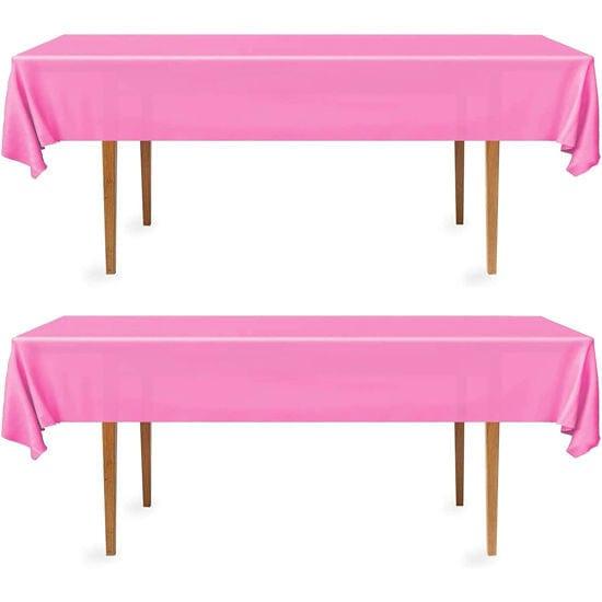 Pink Plastic Table Cover - Disposable THEME PARTIES Pretty UR Party