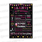 Birthday Chalkboard Poster - Pink PERSONALISED Pretty UR Party