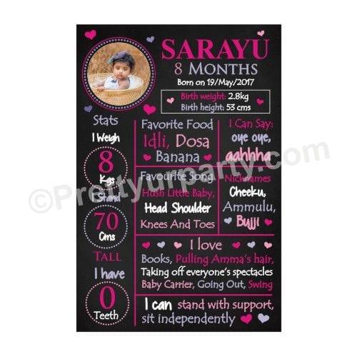Pink Heart Chalkboard Poster PERSONALISED Pretty UR Party