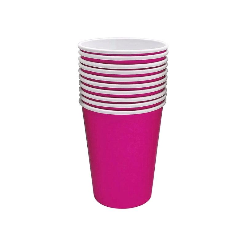 Dark Pink Paper Cups - pack of 10 TABLEWARE Pretty UR Party