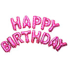 Happy Birthday Letter Foil Balloons - 16 inches THEME PARTIES Pretty UR Party Pink Polka Dot