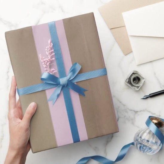 Pink and Gold Stripes Wrapping paper (pack of 5) RETURN GIFTS Pretty UR Party