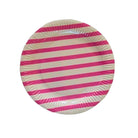 Pink Stripes Paper Plates - Pack of 10 THEME PARTIES Pretty UR Party