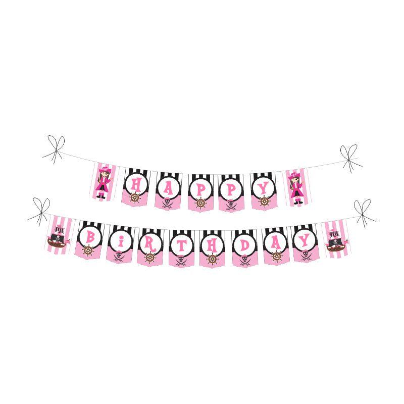 Girly Pirate Party Decorations Kit - 80 Pieces Combo Pack BIRTHDAYS Pretty UR Party