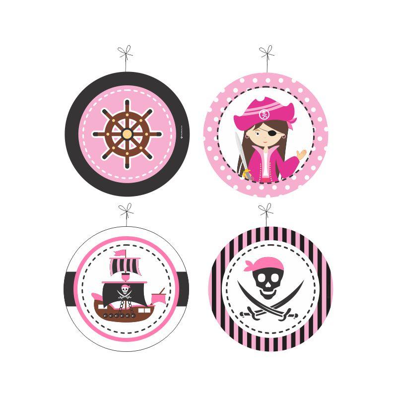 Girly Pirate Party Decorations Kit - 80 Pieces Combo Pack BIRTHDAYS Pretty UR Party