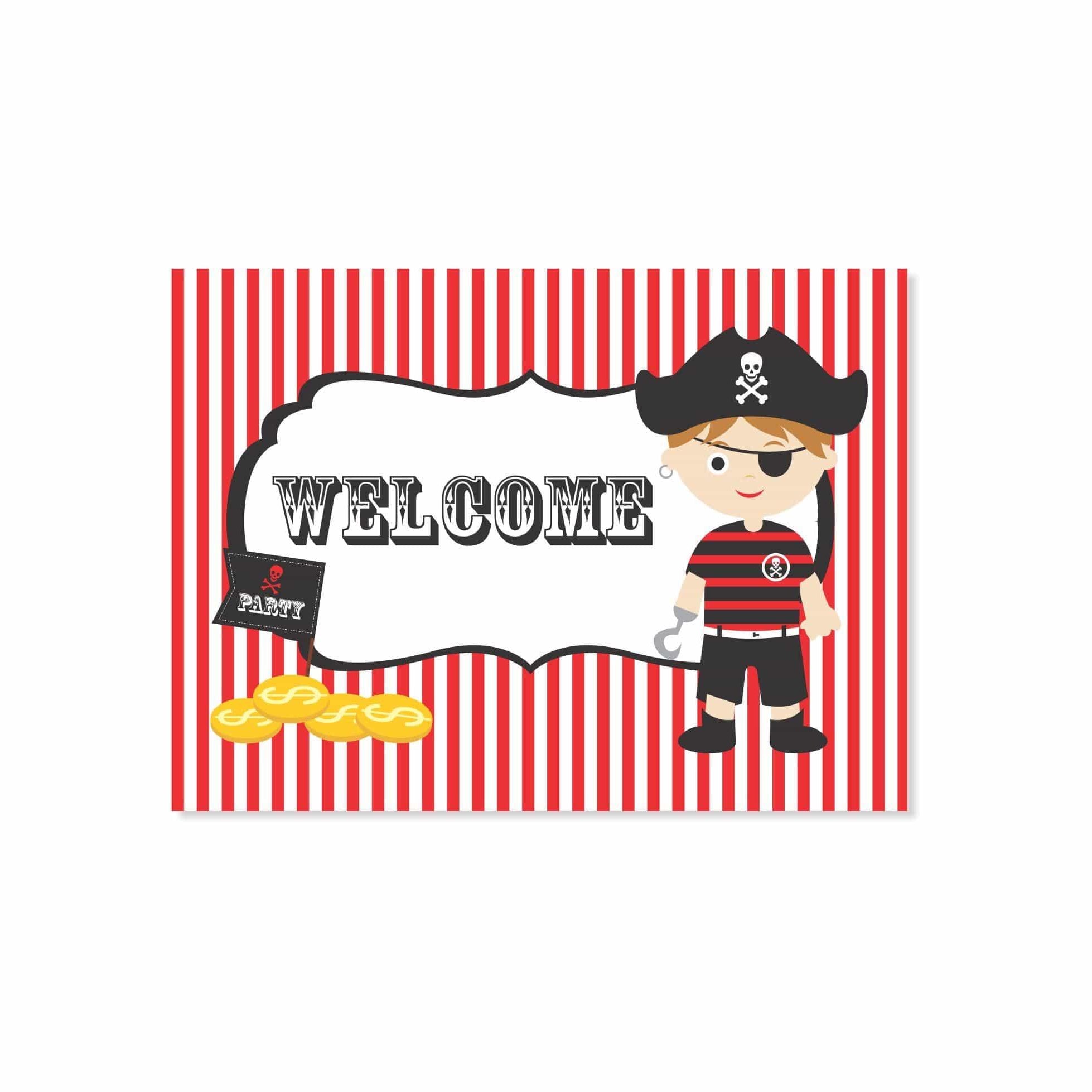Pirate Entrance Banner / Door Sign THEME PARTIES Pretty UR Party