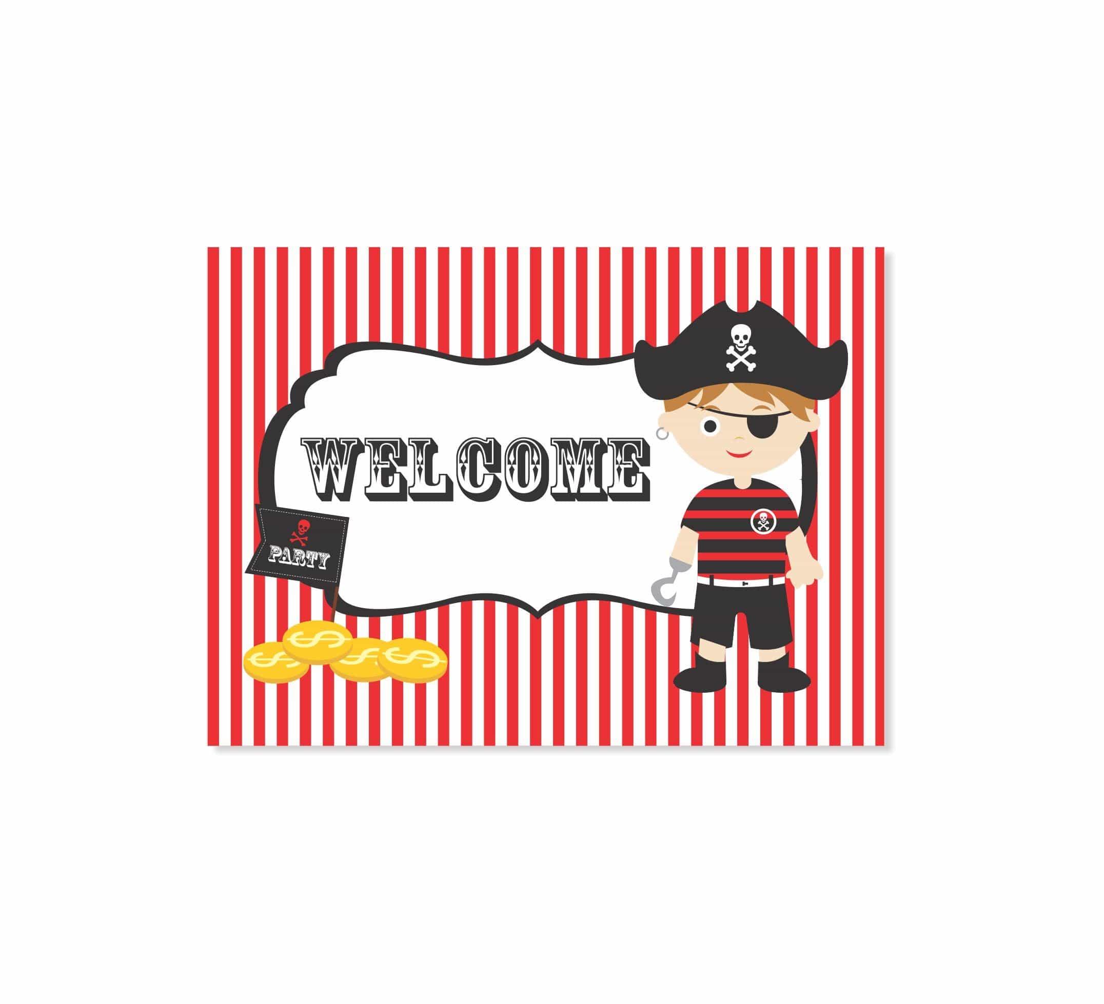 Pirate Entrance Banner / Door Sign THEME PARTIES Pretty UR Party
