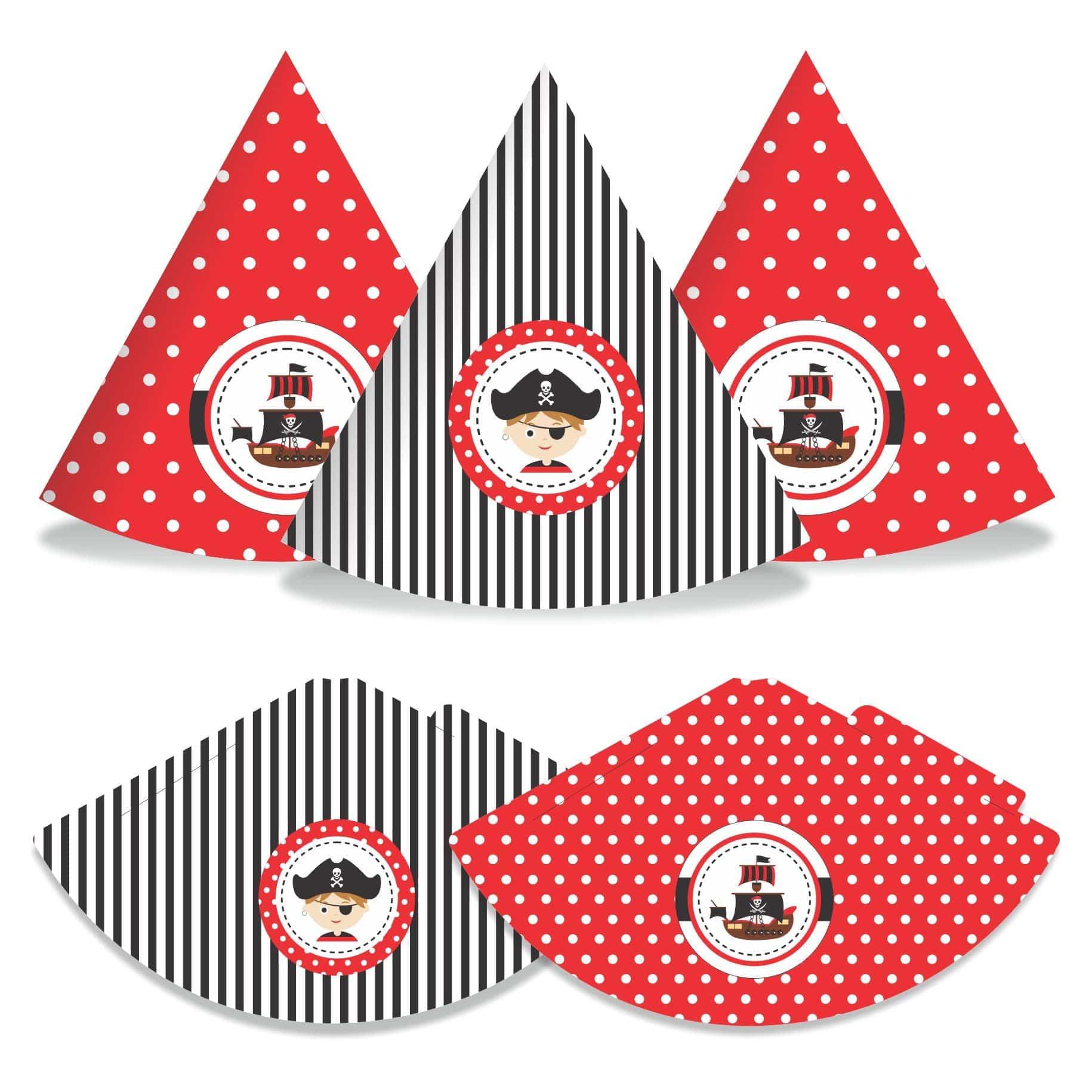 Pirate Hats - Pack of 10 THEME PARTIES Pretty UR Party
