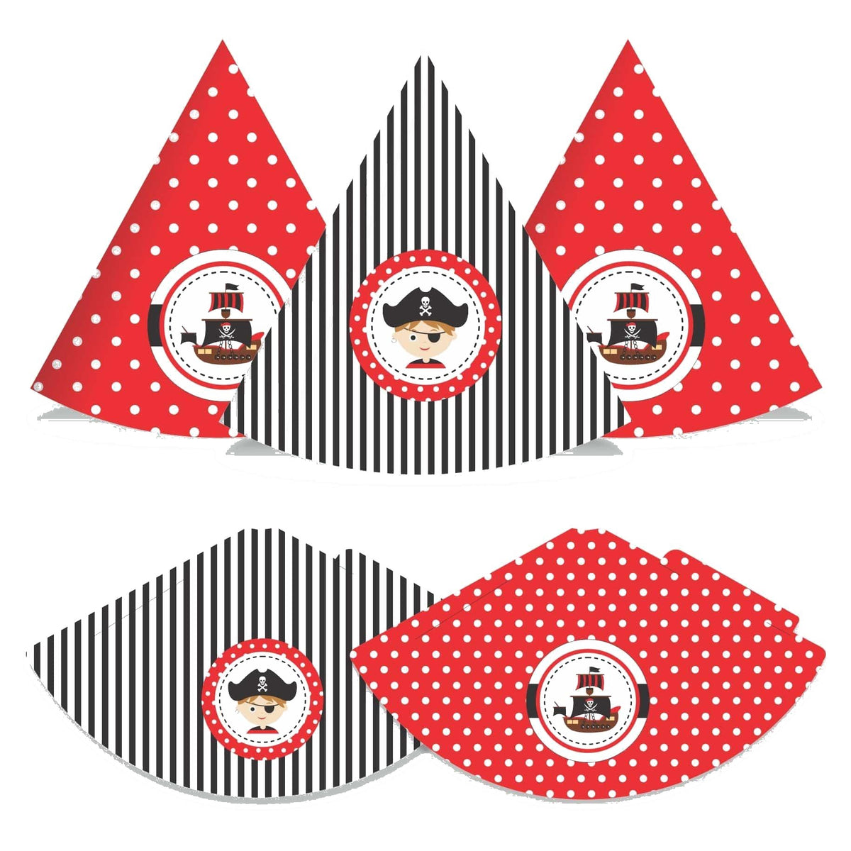 Pirate Hats - Pack of 10