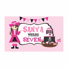 Girly Pirate Theme Backdrop PERSONALISED Pretty UR Party