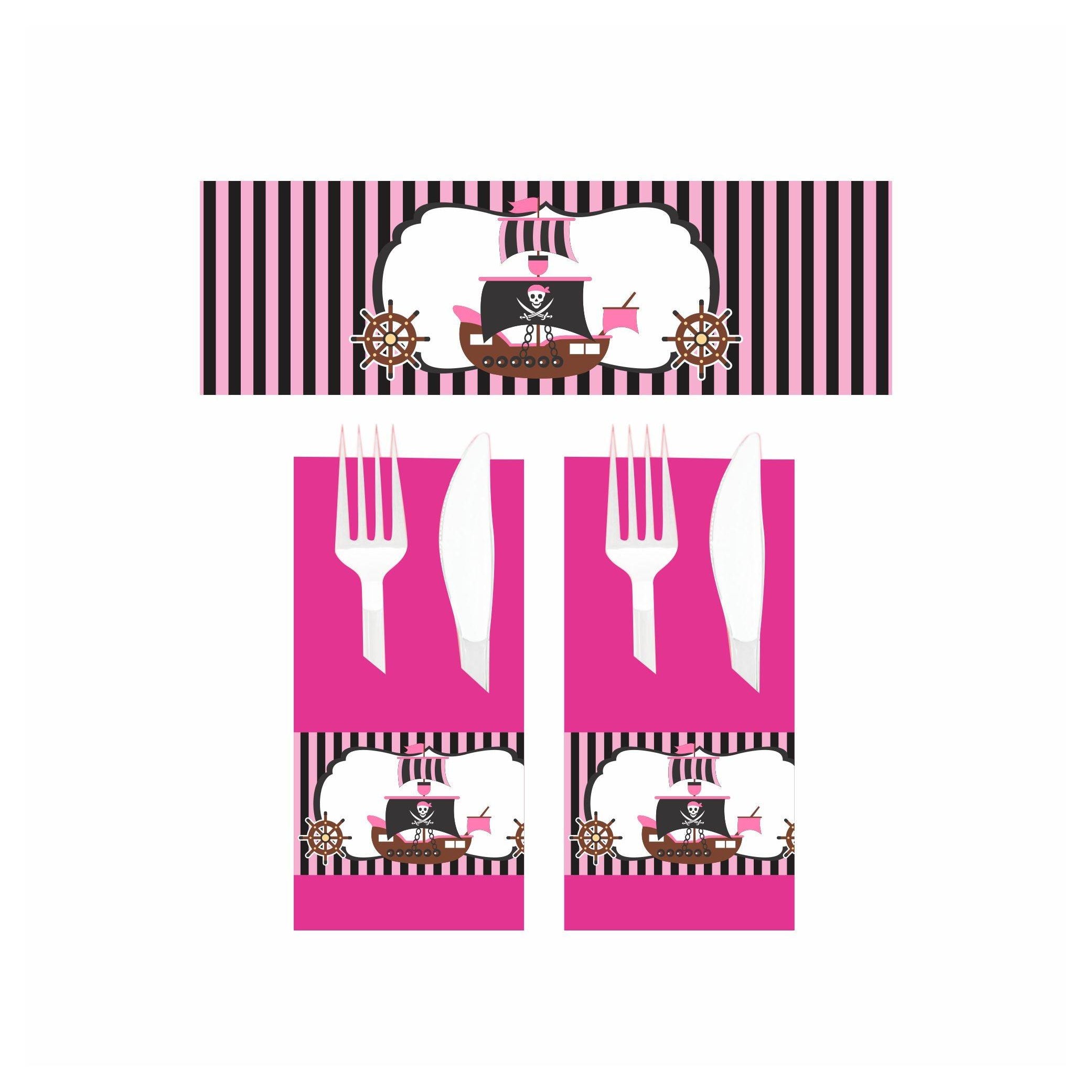 Girly Pirate Theme Napkin Rings THEME PARTIES Pretty UR Party