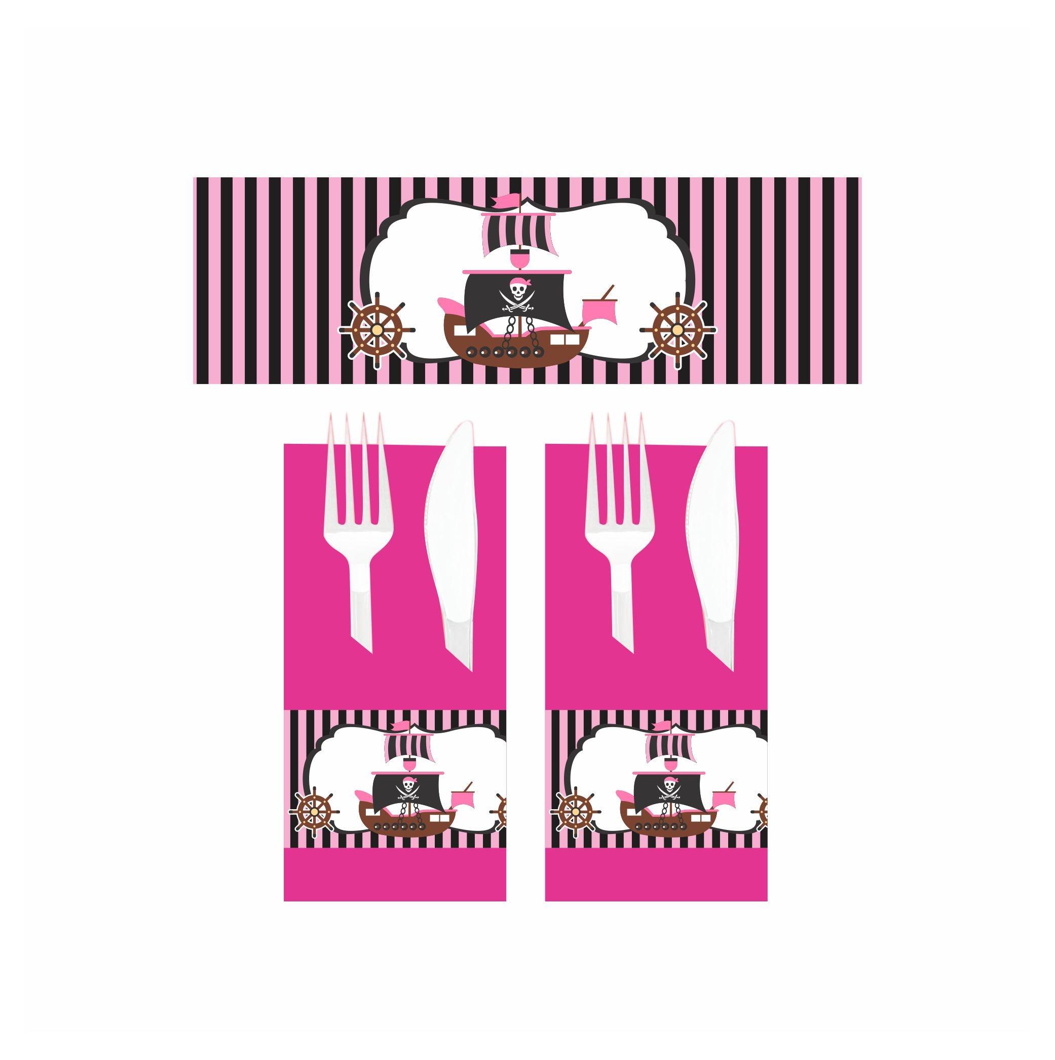 Girly Pirate Theme Napkin Rings THEME PARTIES Pretty UR Party