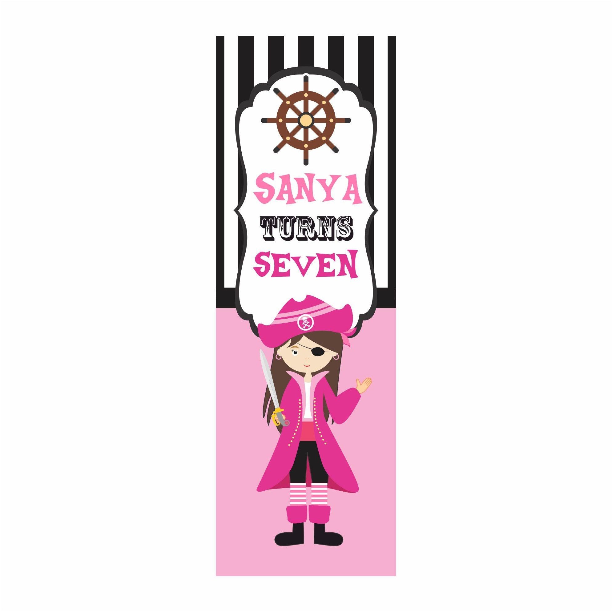 Girly Pirate Theme Door Banner THEME PARTIES Pretty UR Party