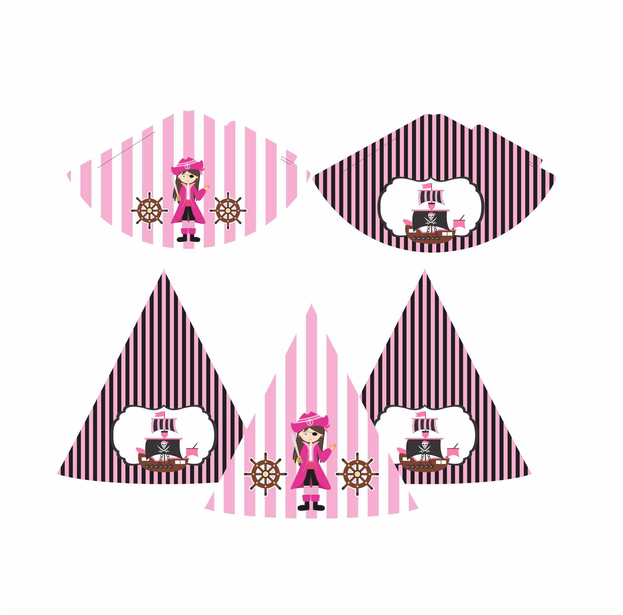 Girly Pirate Theme Hats - Pack of 10 THEME PARTIES Pretty UR Party