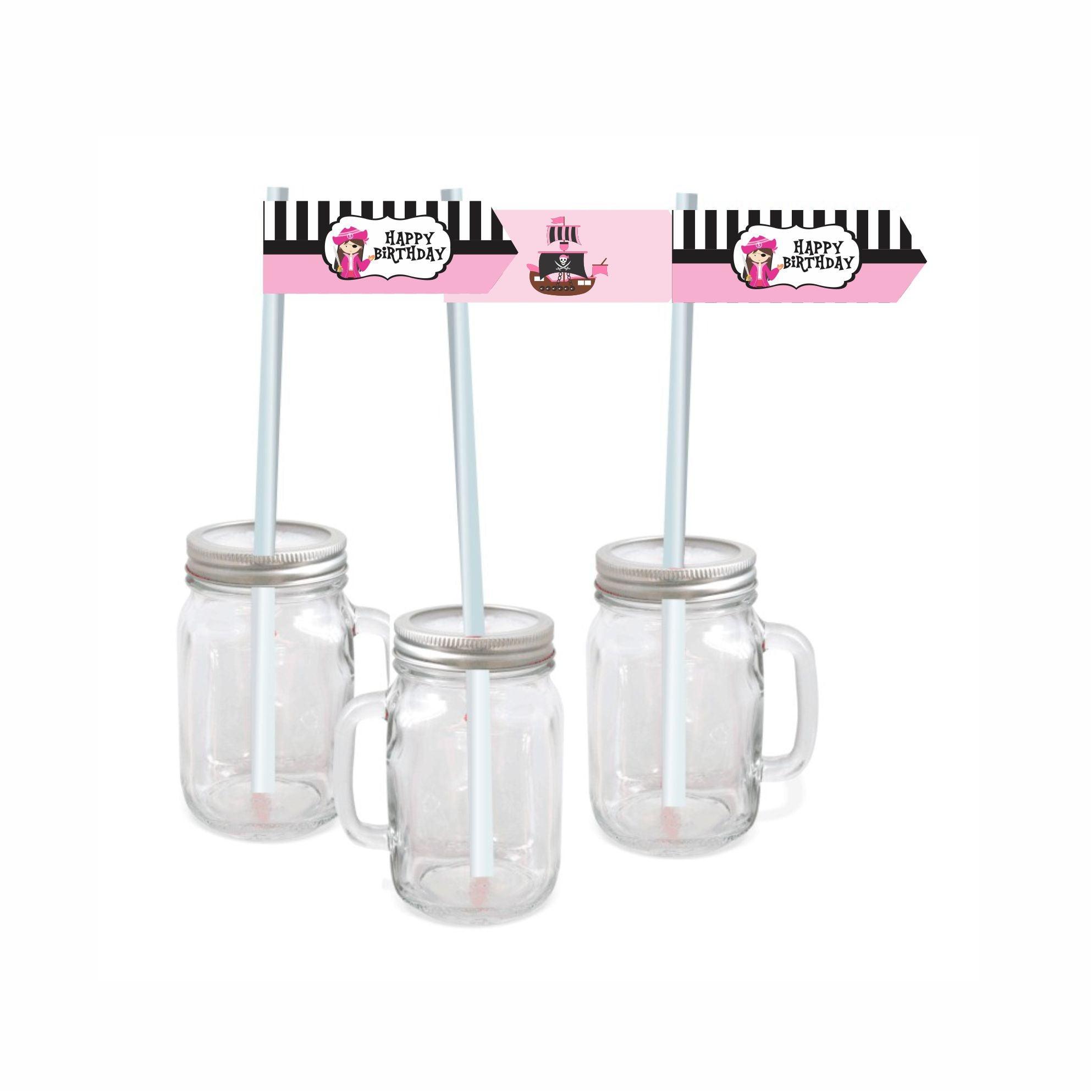 Girly Pirate Theme Drink Straws THEME PARTIES Pretty UR Party