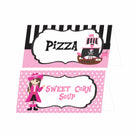 Girly Pirate Theme Food Labels / Buffet Table Cards THEME PARTIES Pretty UR Party