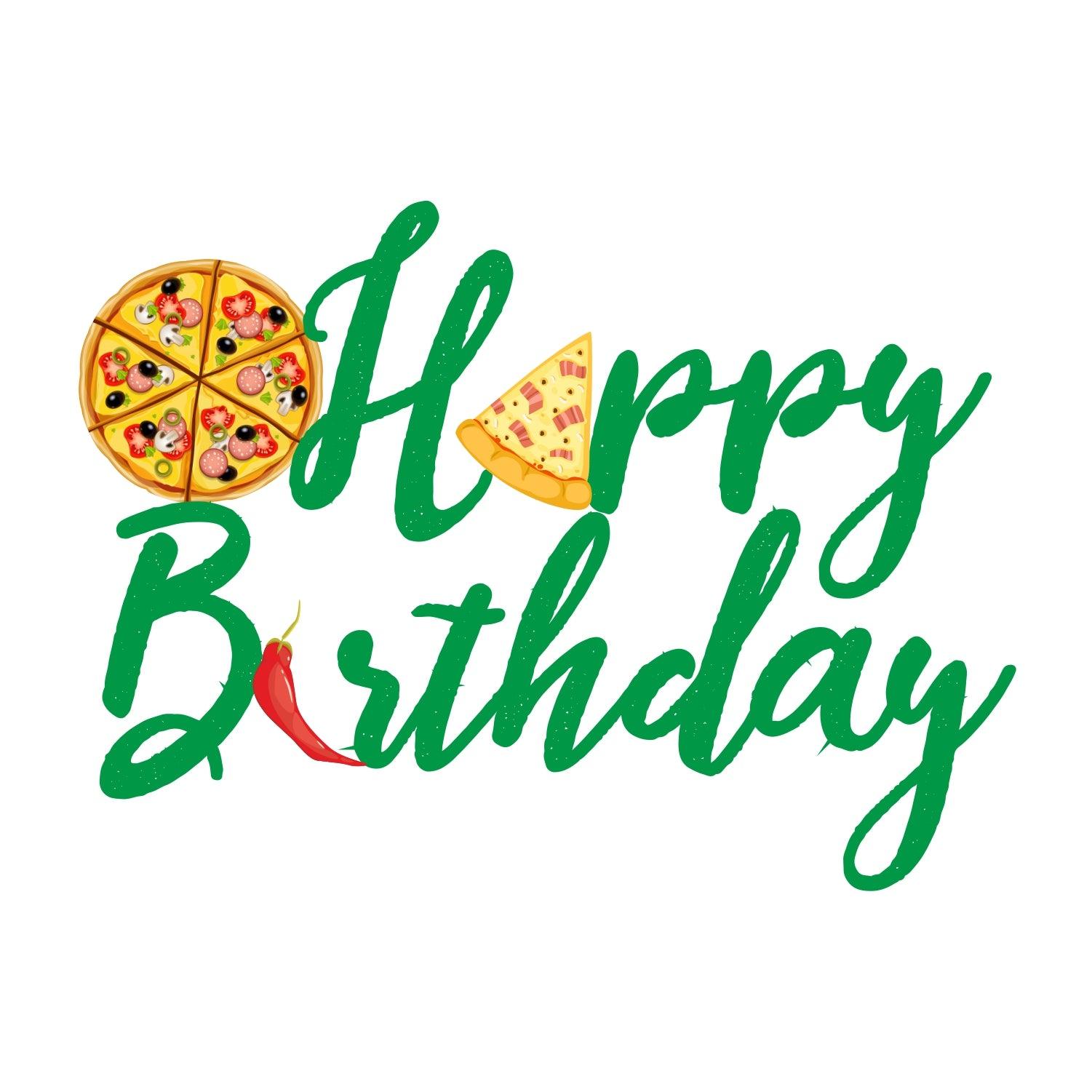 Pizza Party Printed Cake Topper HANDCRAFTED Pretty UR Party