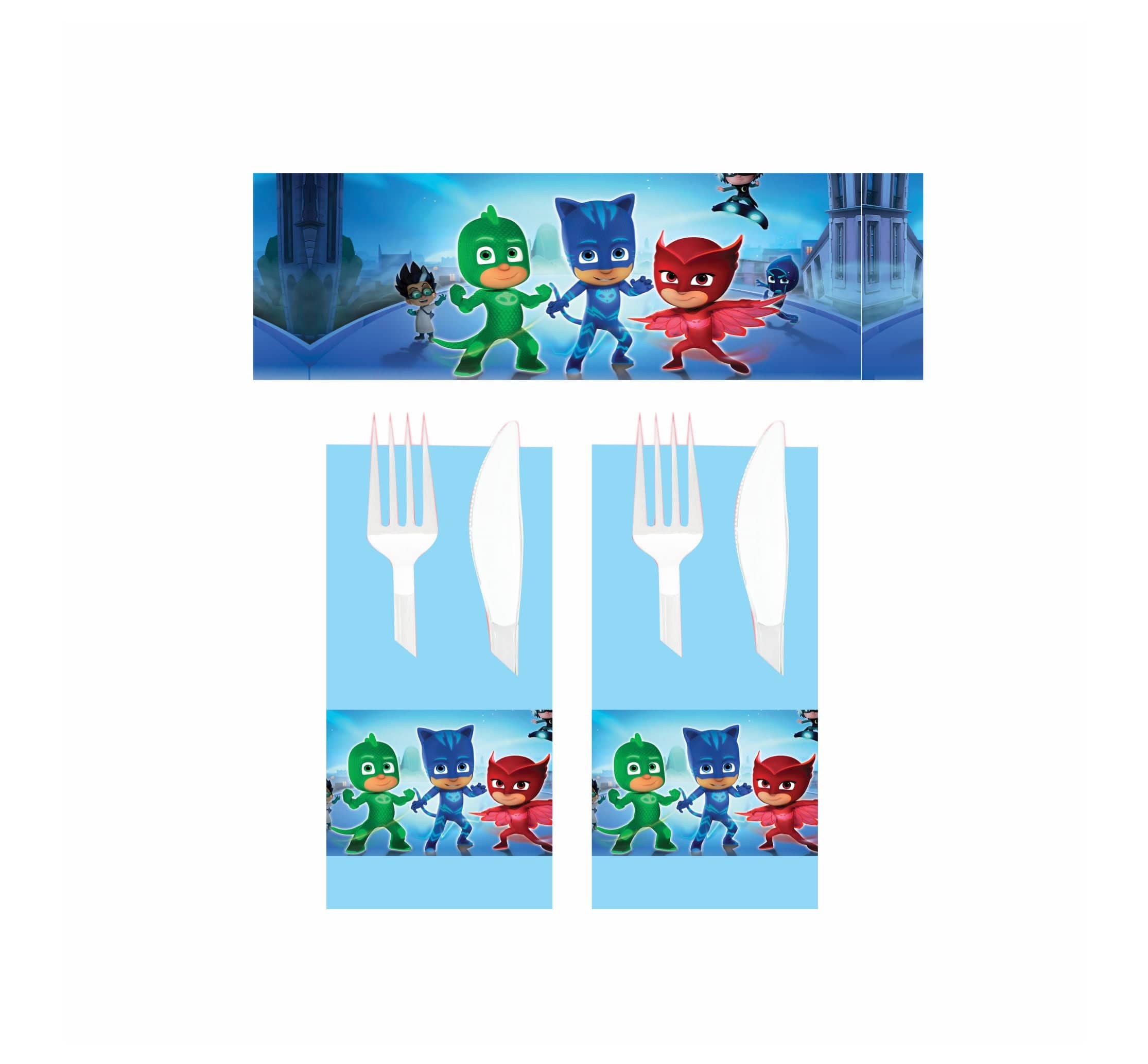 PJ Masks Theme Napkin Rings THEME PARTIES Pretty UR Party