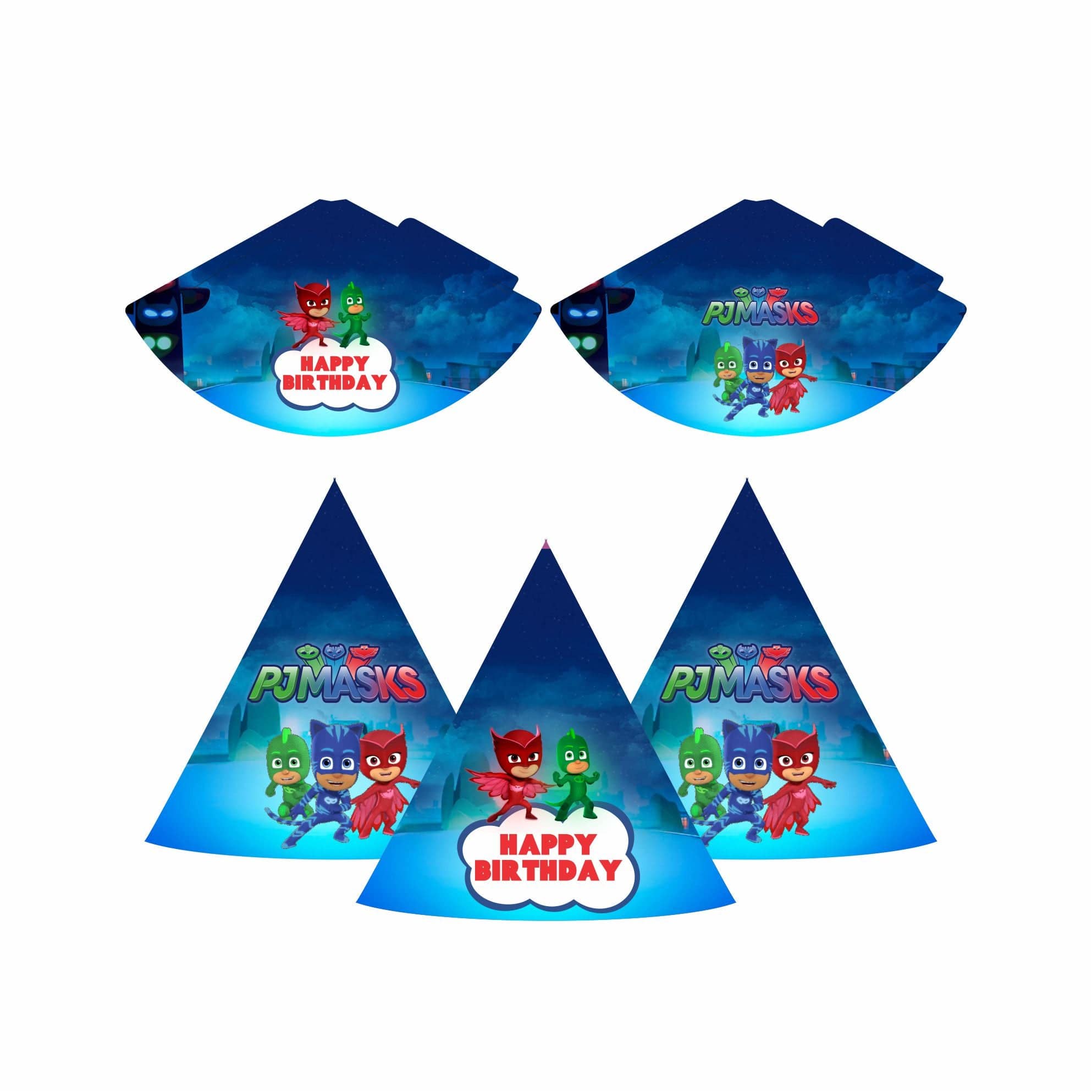 PJ Masks Theme Hats - Pack of 10 THEME PARTIES Pretty UR Party