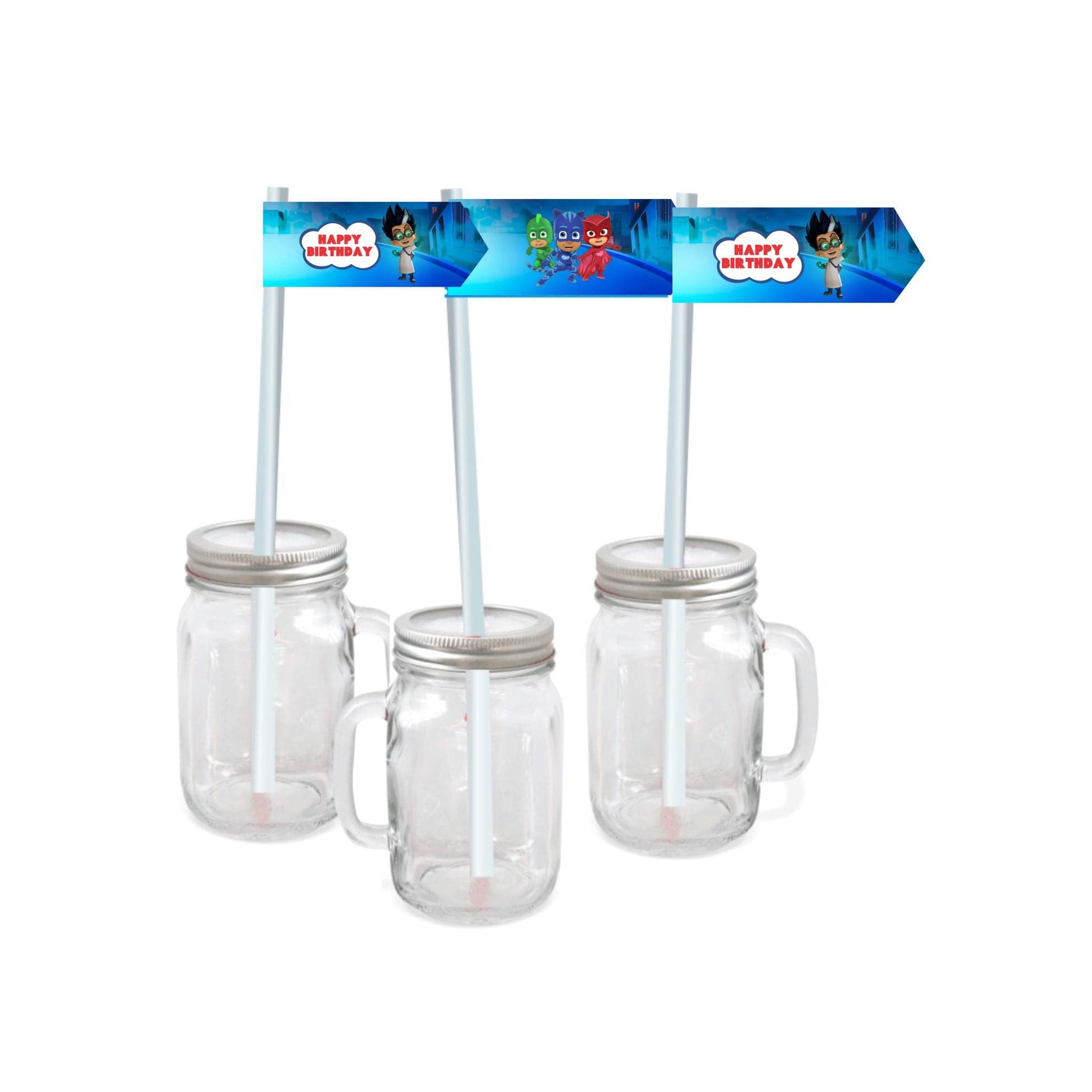 PJ Masks Theme Drink Straws THEME PARTIES Pretty UR Party