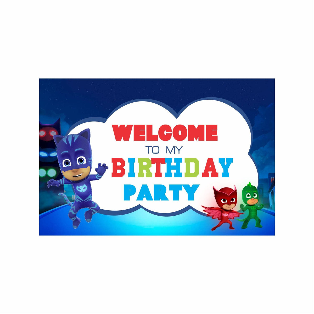 PJ Masks Entrance Banner | PJ Masks Sign – PRETTY UR PARTY PJ Masks Entrance Banner | PJ Masks Sign – PRETTY UR PARTY
