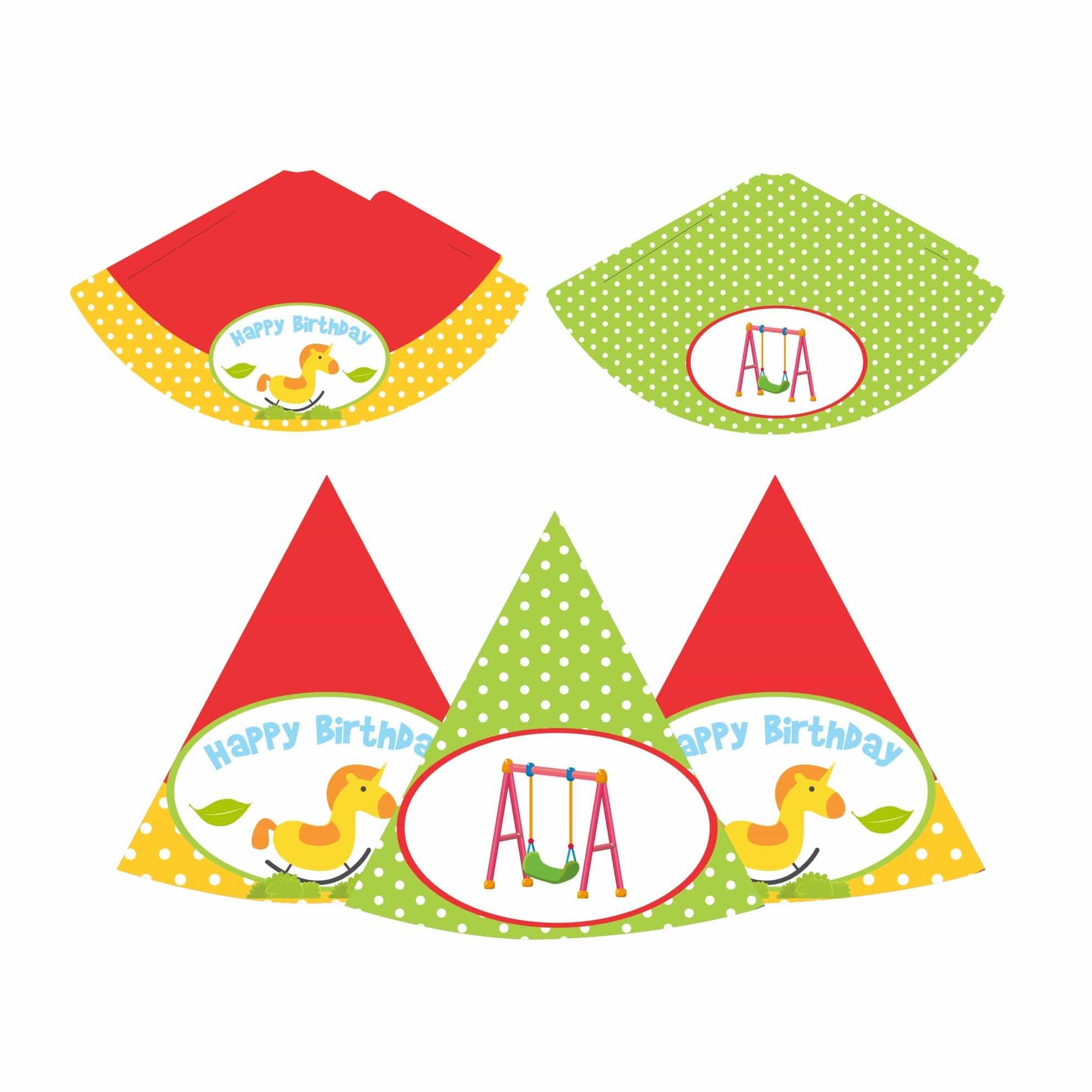 Playground Theme Hats - Pack of 10 THEME PARTIES Pretty UR Party