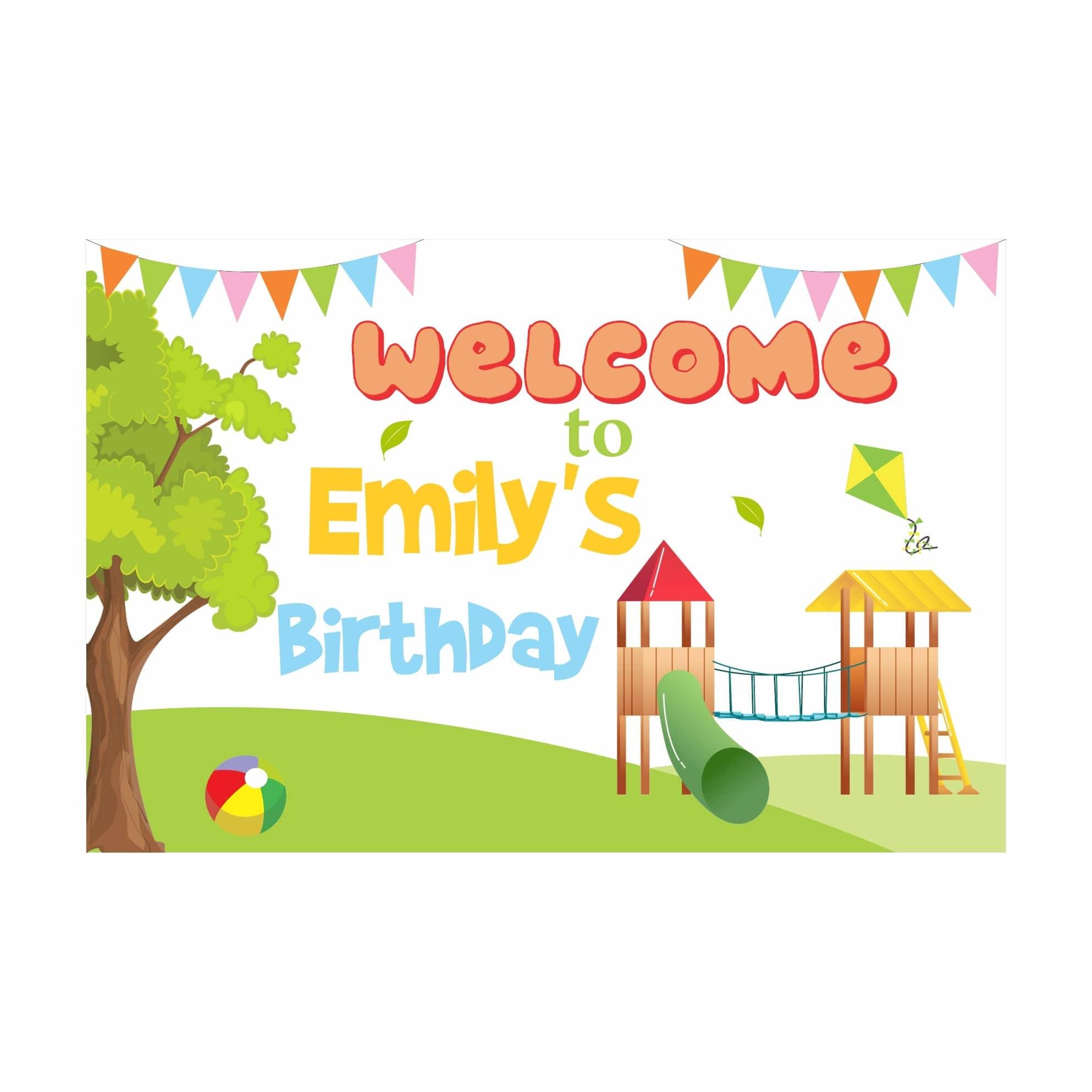 Playground Theme Entrance Banner / Door Sign THEME PARTIES Pretty UR Party
