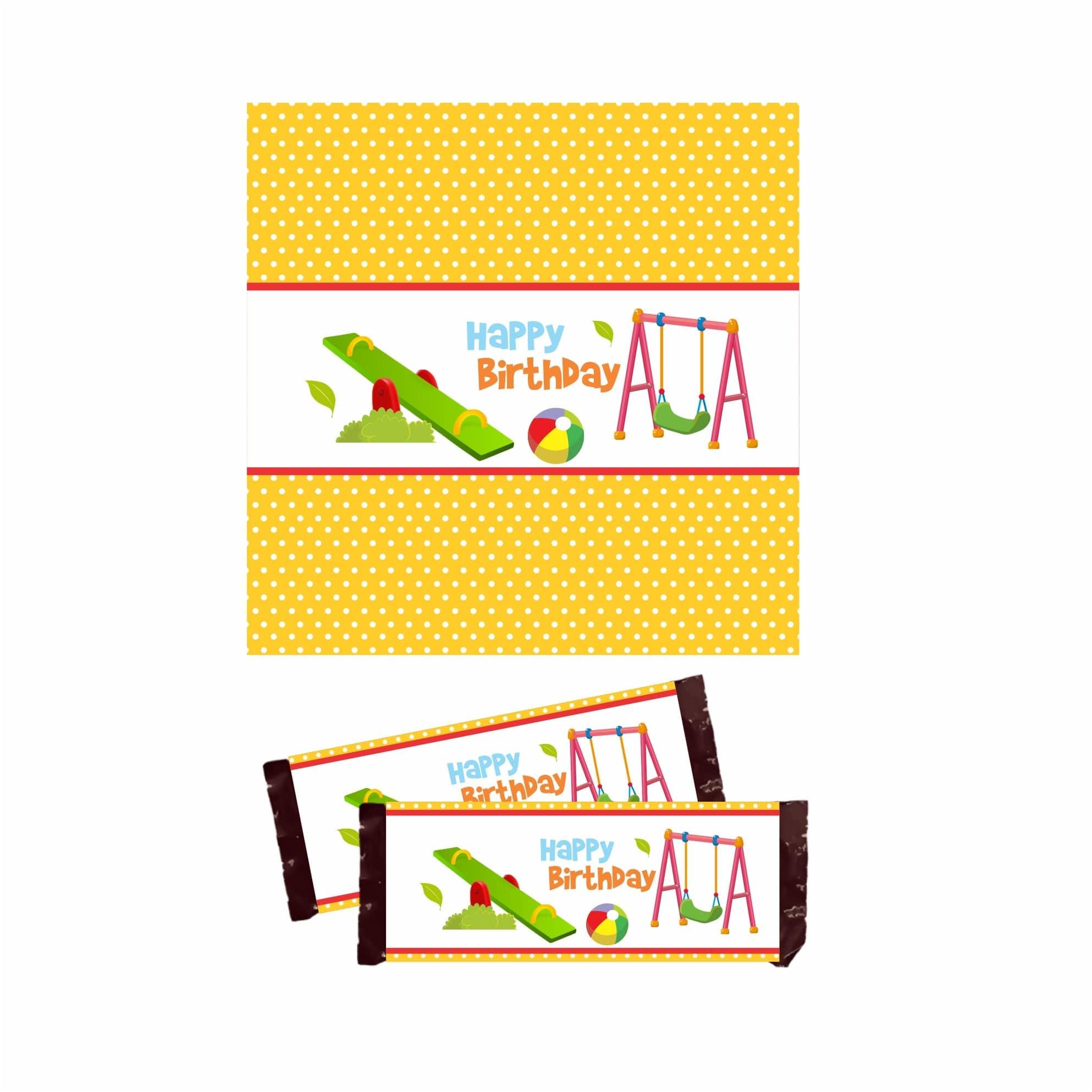 Playground Theme Chocolate Wrappers THEME PARTIES Pretty UR Party