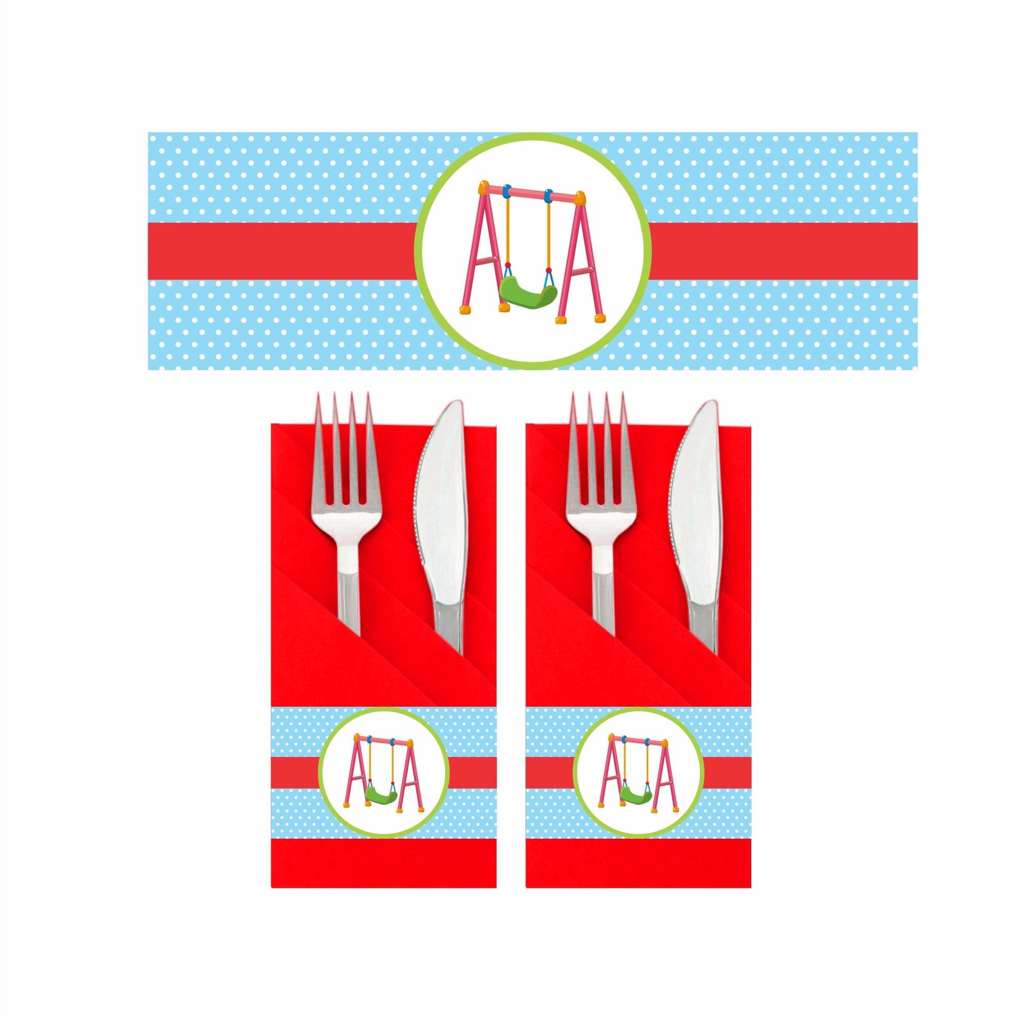 Playground Theme Napkin Rings THEME PARTIES Pretty UR Party