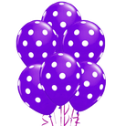 Purple Polka Dots Latex Balloons - Pack of 25 ALL PARTY SUPPLIES Pretty UR Party