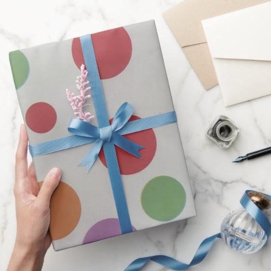 Multicolour polka dots Wrapping paper (pack of 5) RETURN GIFTS Pretty UR Party