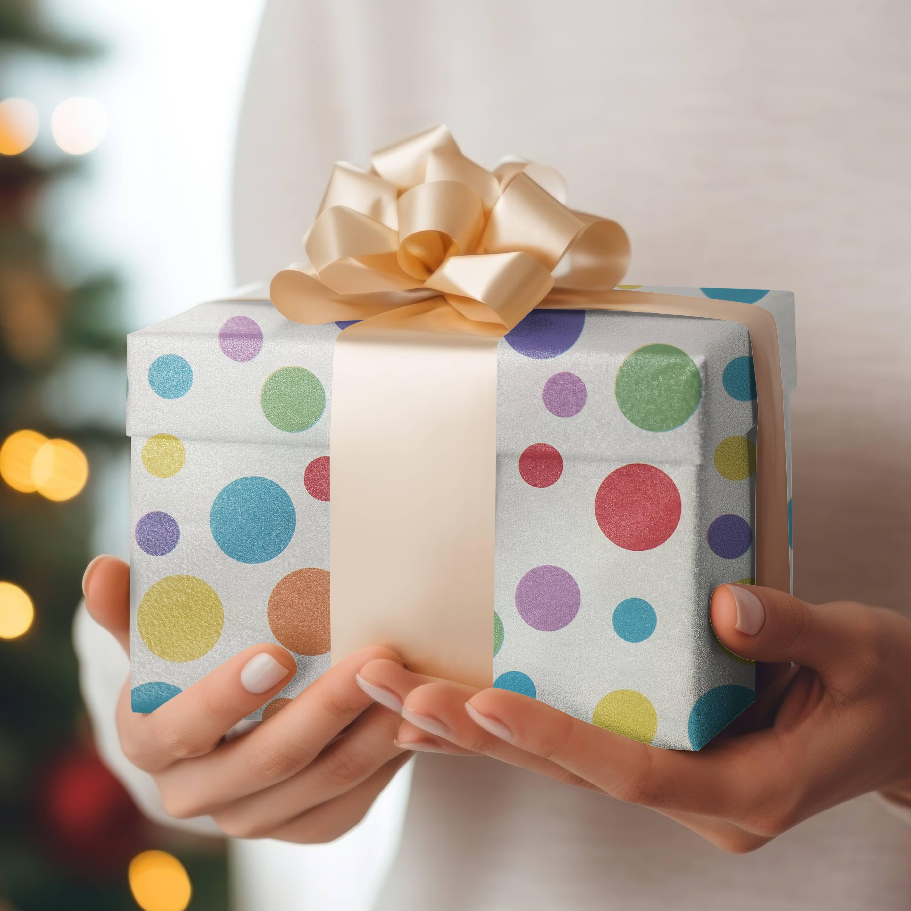 Multicolour polka dots Wrapping paper (pack of 5) RETURN GIFTS Pretty UR Party