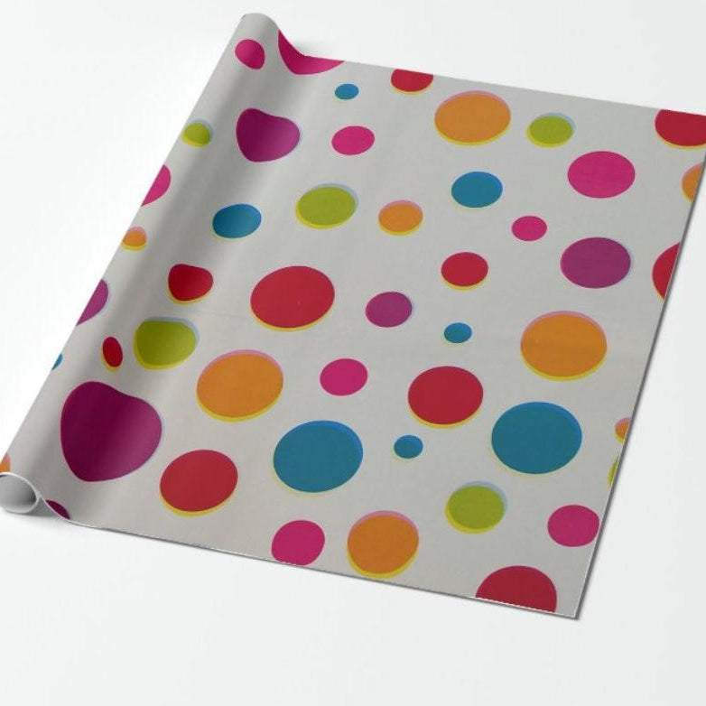 Multicolour Polka Dots Wrapping Paper (Pack of 5) ACCESSORIES Pretty UR Party