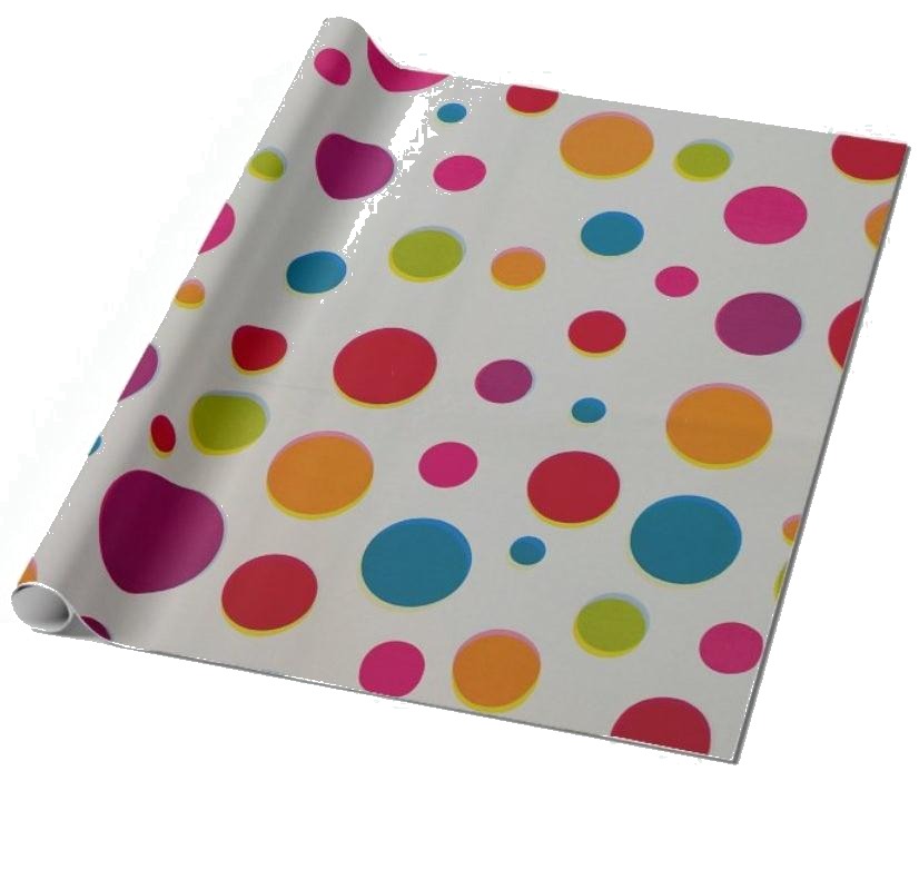 Multicolour Polka Dots Wrapping Paper (Pack of 5)
