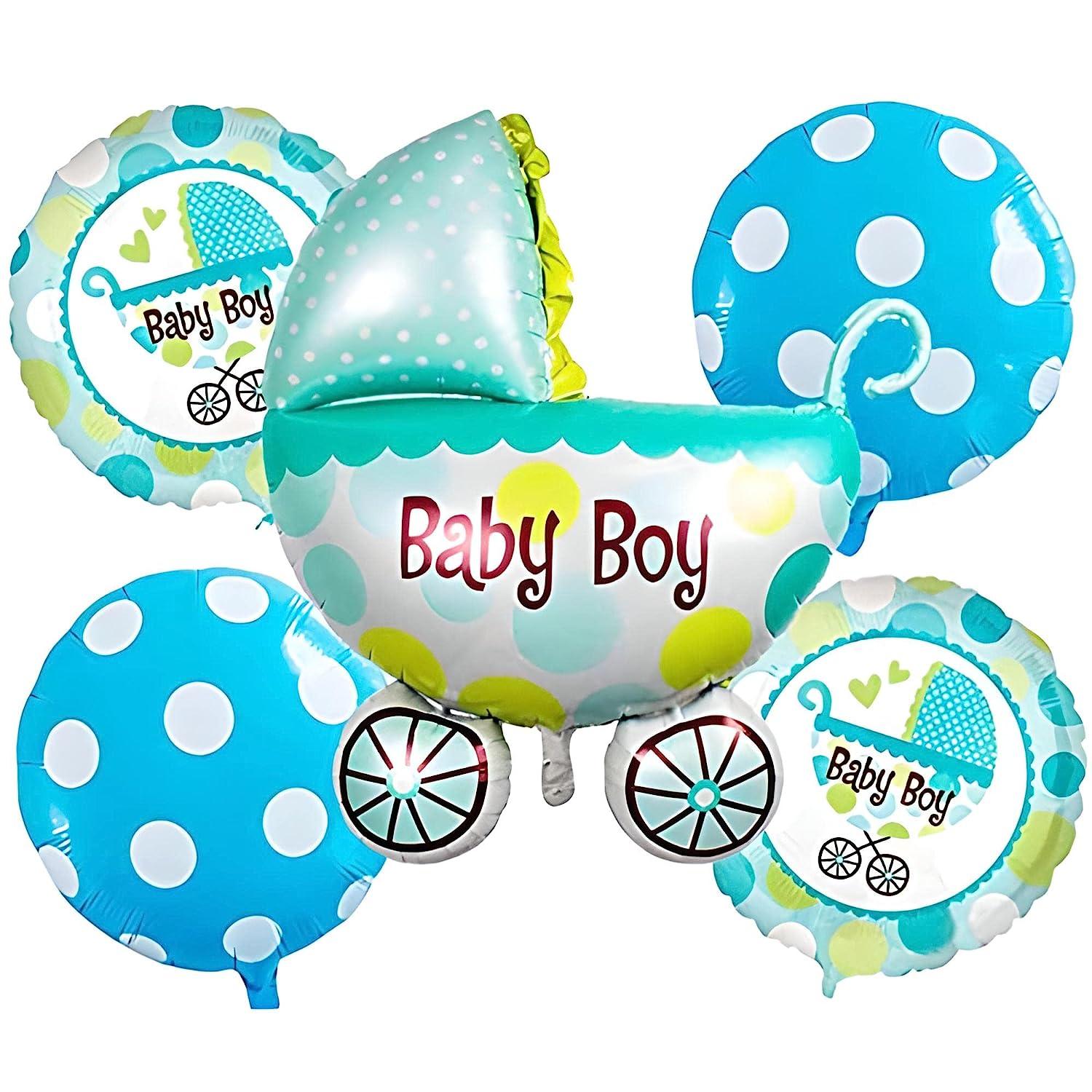 Its a Boy Pram Balloon - 5 pieces Set ALL PARTY SUPPLIES Pretty UR Party