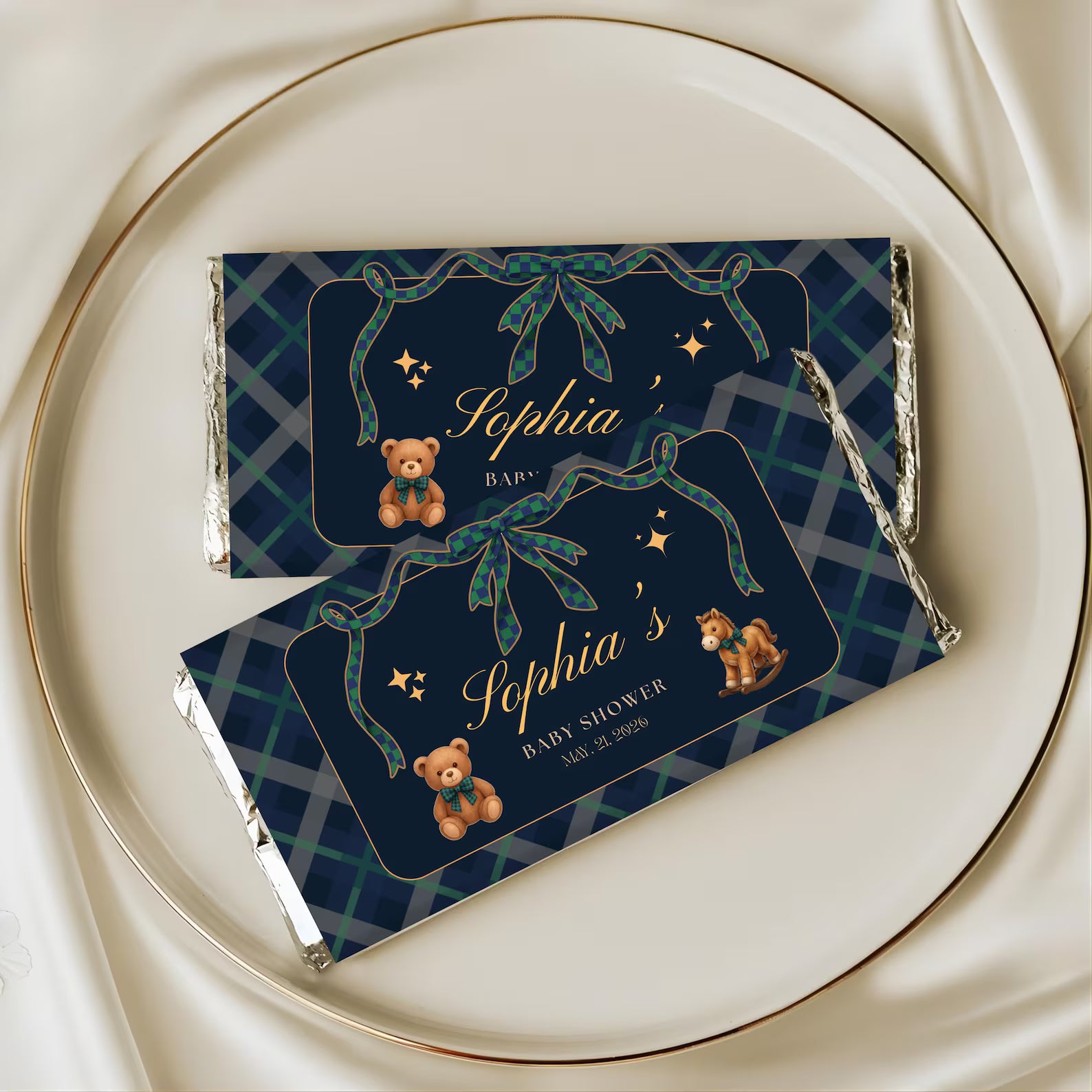 Preppy Teddy Bear Theme Chocolate Wrappers Preppy Teddy Bear Theme Chocolate Wrappers