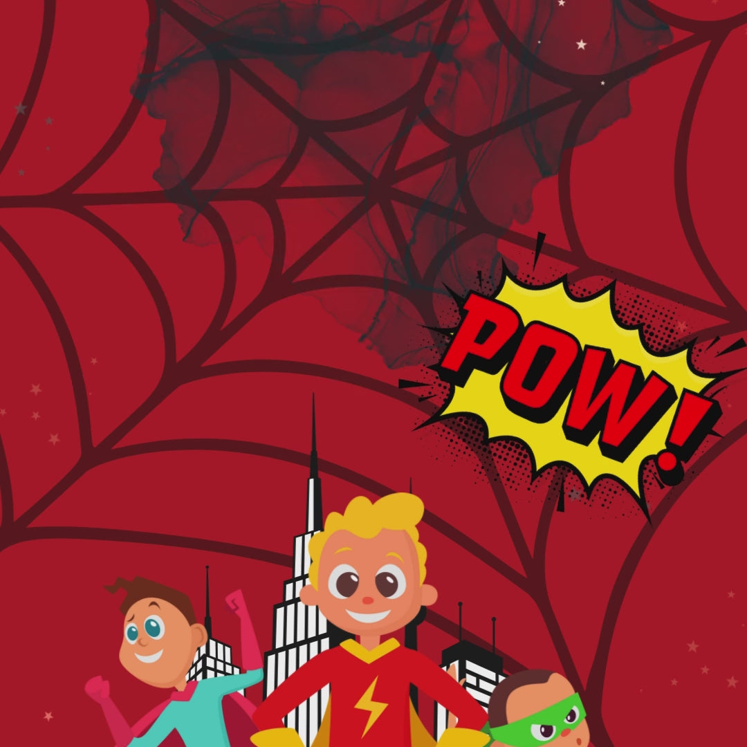 Superhero theme Video Invite INVITATIONS Pretty UR Party
