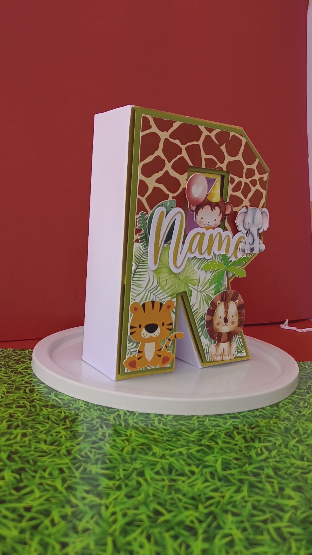 Jungle 3D Letter / Number HANDCRAFTED PRETTY UR PARTY